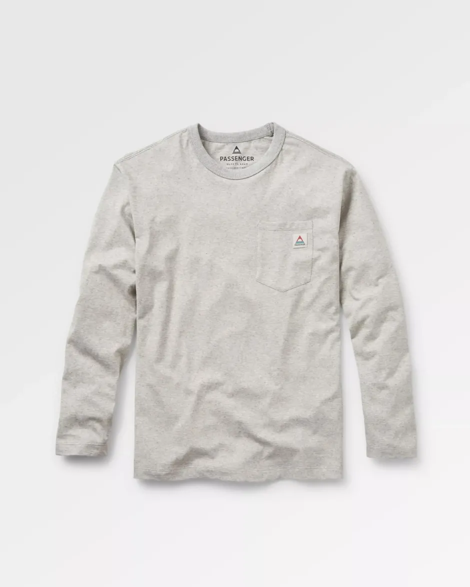 T-Shirts & Tank Tops|Best Sellers>Passenger Heritage Recycled Relaxed Fit LS T-Shirt Grey Marl