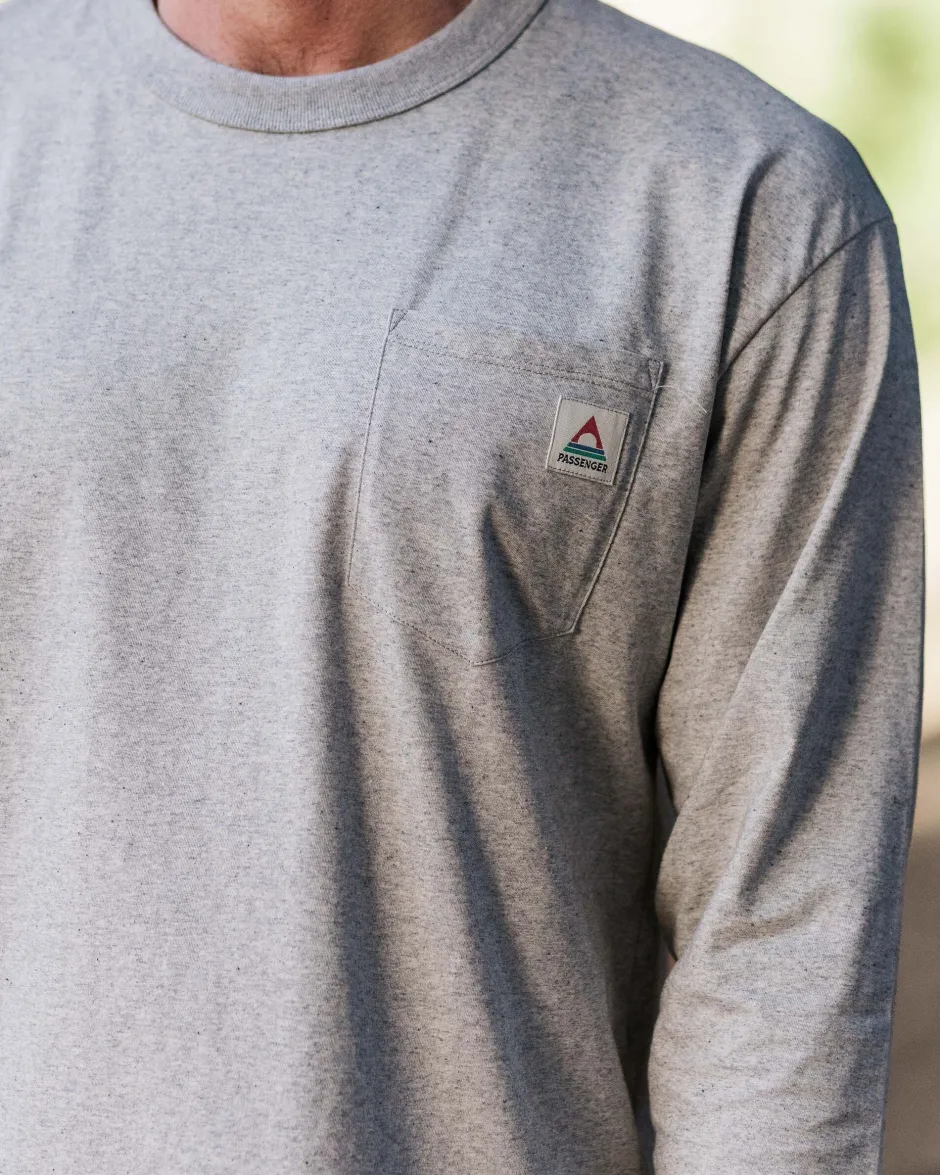 T-Shirts & Tank Tops|Best Sellers>Passenger Heritage Recycled Relaxed Fit LS T-Shirt Grey Marl