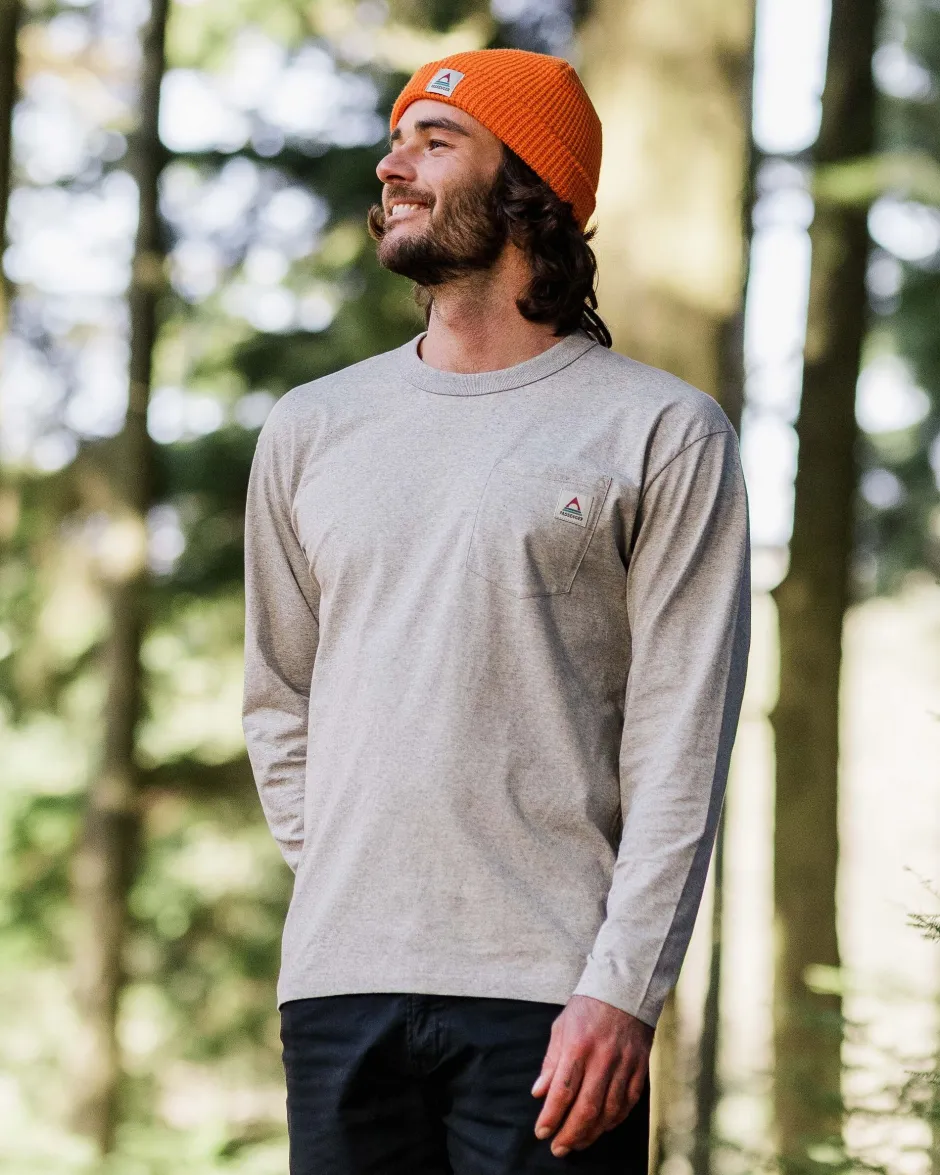 T-Shirts & Tank Tops|Best Sellers>Passenger Heritage Recycled Relaxed Fit LS T-Shirt Grey Marl