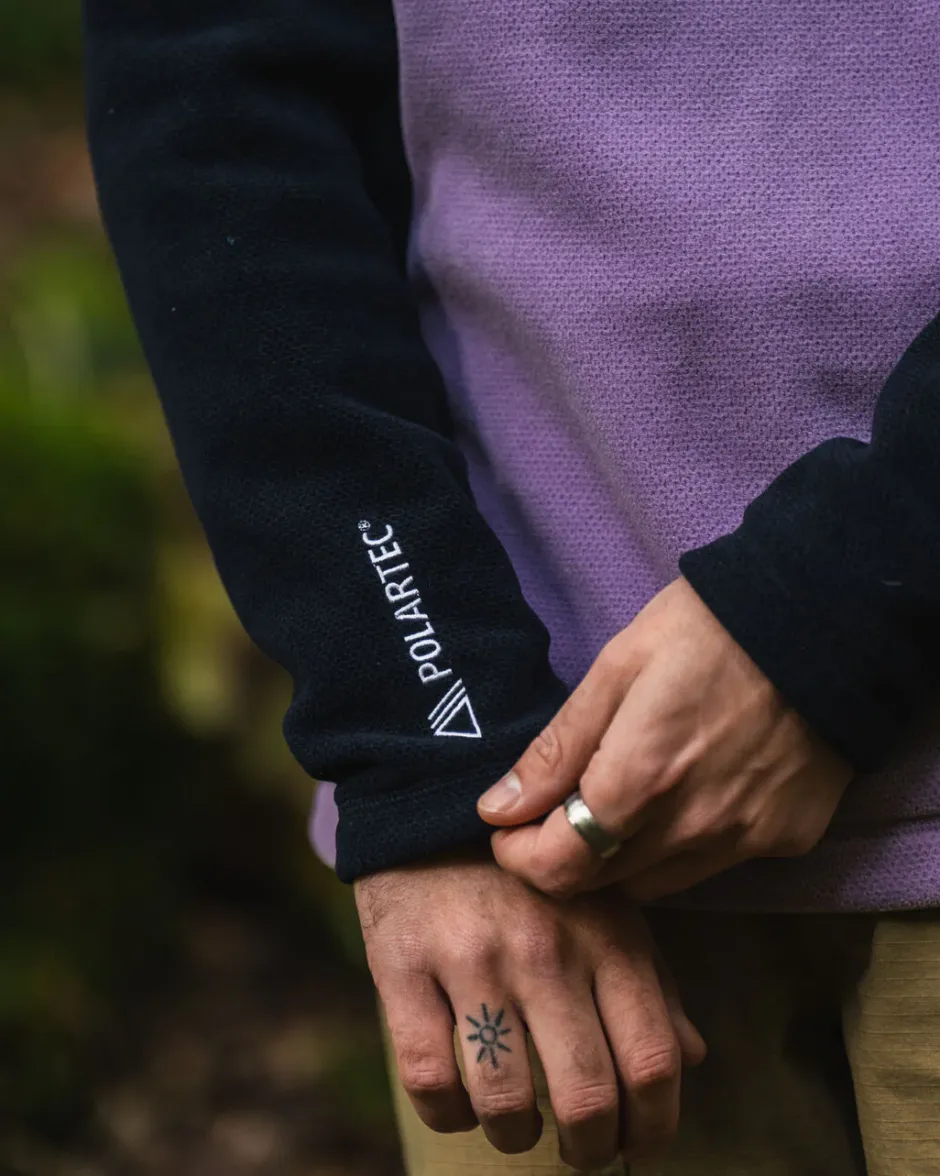 Fleece|Fleece>Floris van Bommel Highland Recycled Polartec® Fleece Lilac/ Deep Navy