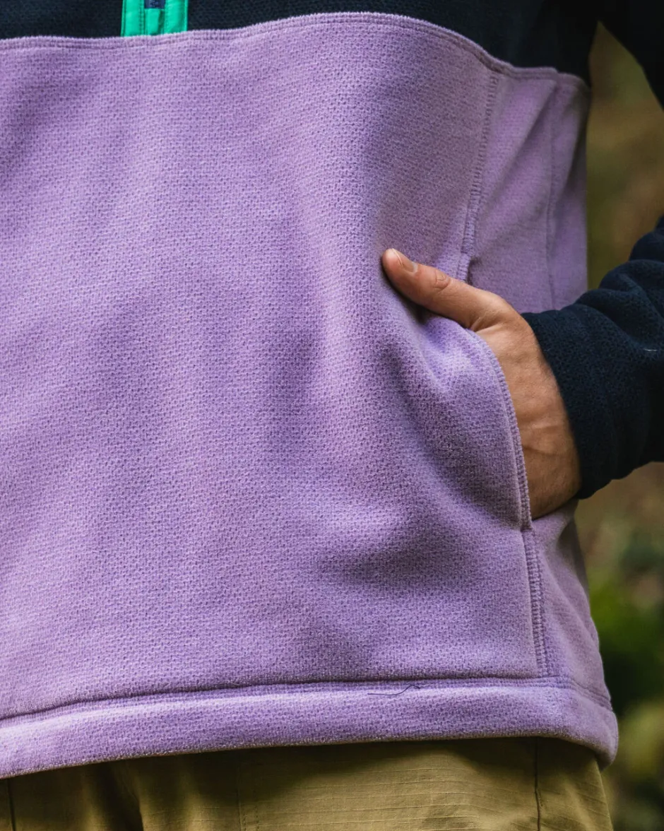 Fleece|Fleece>Floris van Bommel Highland Recycled Polartec® Fleece Lilac/ Deep Navy