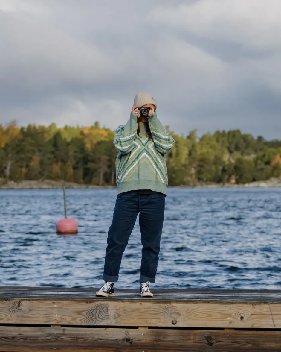 Knitwear|Women's Outlet>Passenger Homestead Oversized Recycled Knitted Jumper Pistachio