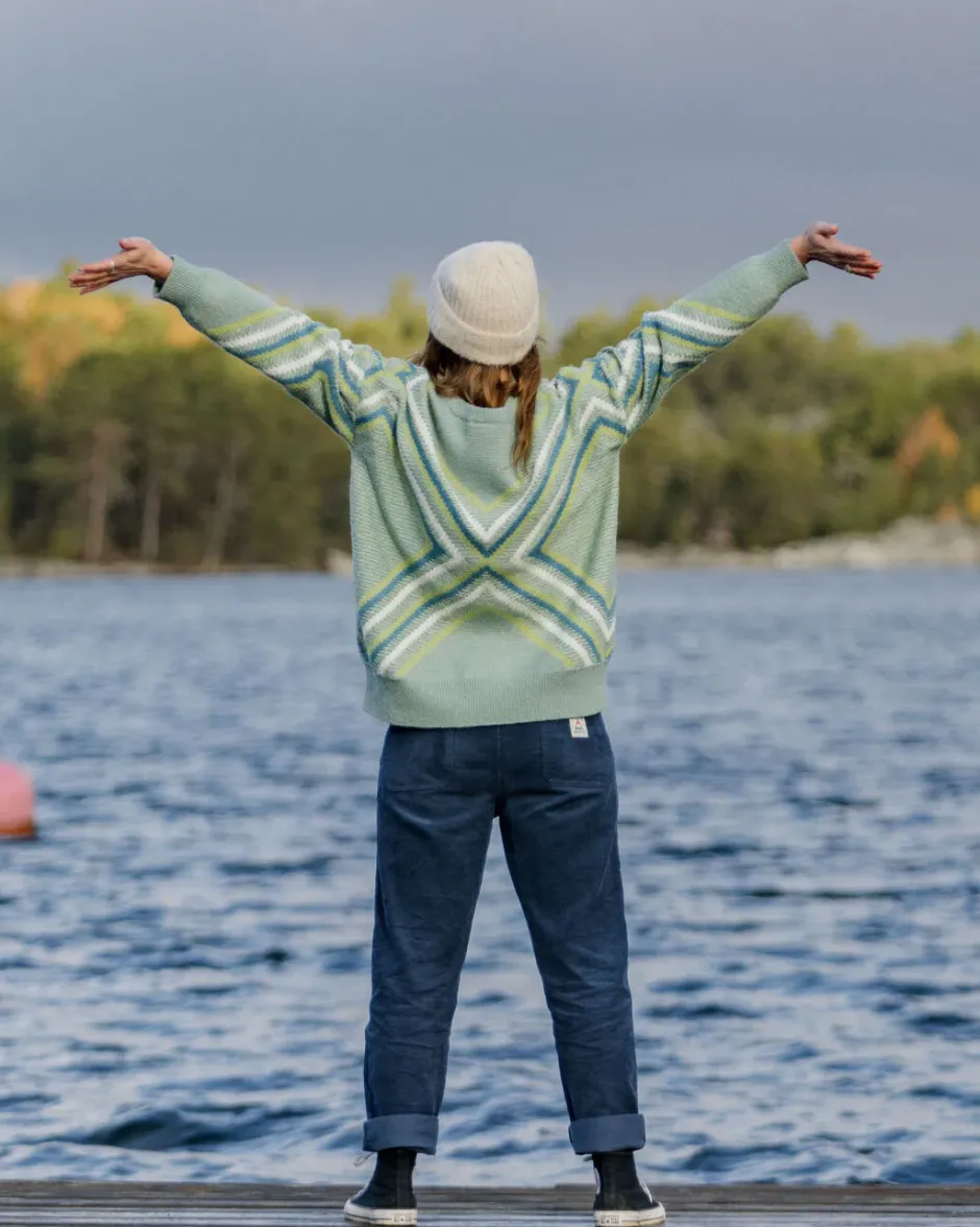 Knitwear|Women's Outlet>Passenger Homestead Oversized Recycled Knitted Jumper Pistachio