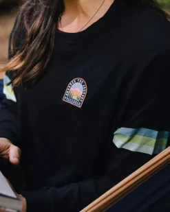 Tops & T-Shirts|Women's Outlet>Passenger Hope Recycled Cotton Oversized Ls T-Shirt Black