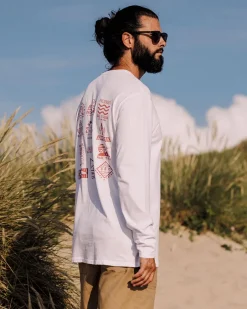 T-Shirts & Tank Tops|Men's Outlet>Passenger Icon Recycled Cotton LS T-Shirt White