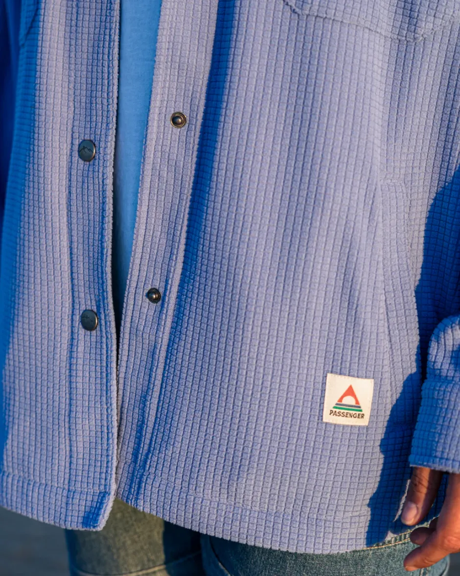 Shirts|Fleece>Passenger Iguazu Grid Polar Fleece Shirt Baja