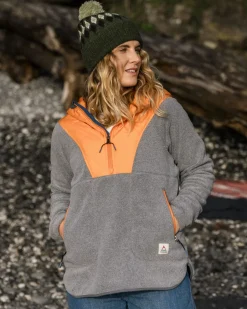 Fleece|Fleece>Passenger Juana Recycled Polar Hooded Fleece Grey Marl