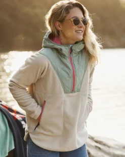 Fleece|Fleece>Passenger Juana Recycled Polar Hooded Fleece Oatmeal
