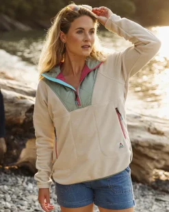 Fleece|Fleece>Passenger Juana Recycled Polar Hooded Fleece Oatmeal
