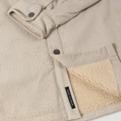 Shirts|Overshirts>Passenger Kodiak Sherpa Lined Cord Overshirt Feather Grey