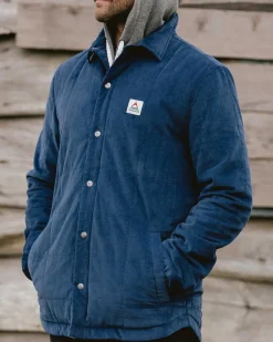Shirts|Overshirts>Passenger Lachelt Lined Cord Overshirt Dark Denim