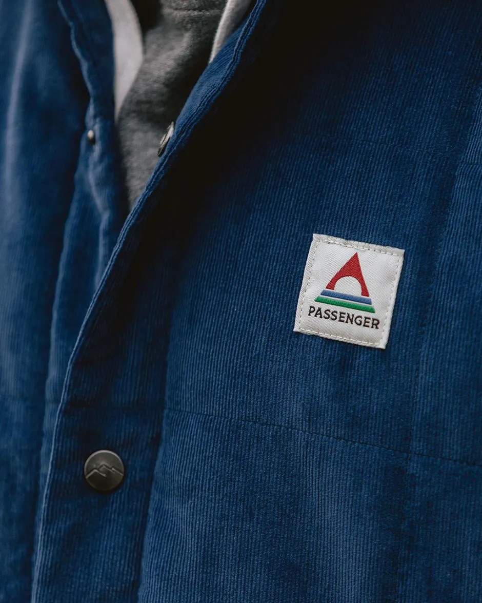 Shirts|Overshirts>Passenger Lachelt Lined Cord Overshirt Dark Denim