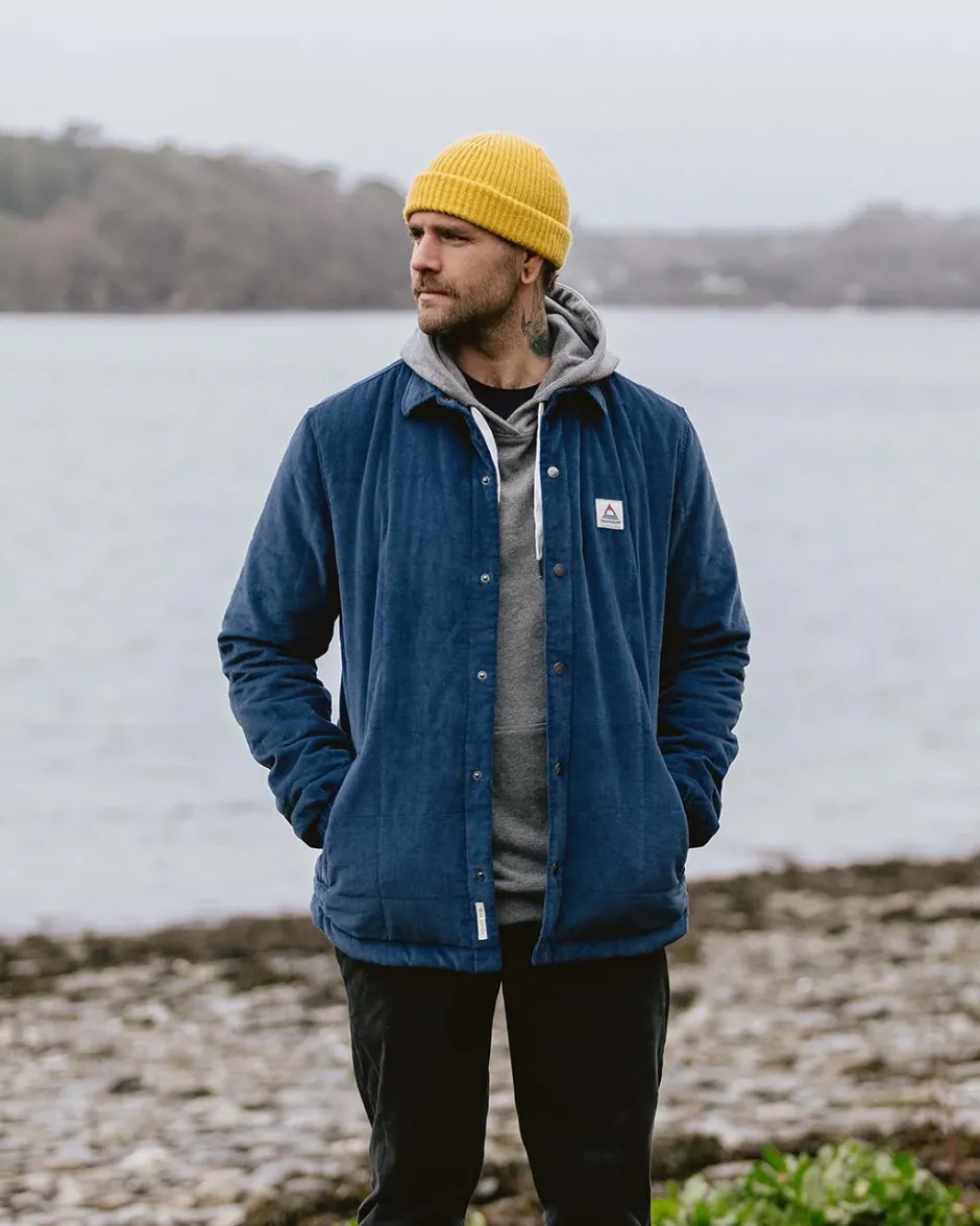Shirts|Overshirts>Passenger Lachelt Lined Cord Overshirt Dark Denim