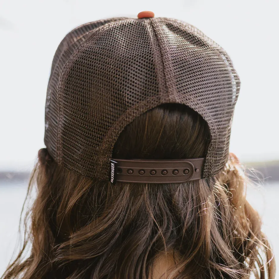 Accessories|Caps & Hats>Passenger Land Sea Snapback Trucker Cap Sunrise Orange