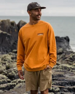 Hoodies & Sweatshirts|Men's Outlet>Passenger Lauca Recycled Cotton Sweatshirt Tangerine