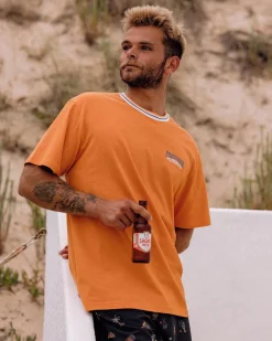 T-Shirts & Tank Tops|Men's Outlet>Floris van Bommel Lauca Recycled Relaxed Fit T-Shirt Tangerine