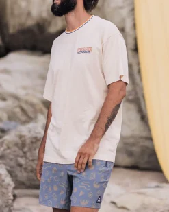 T-Shirts & Tank Tops|Men's Outlet>Floris van Bommel Lauca Recycled Relaxed Fit T-Shirt Birch