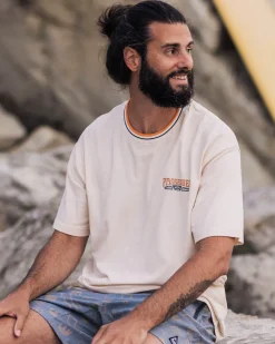 T-Shirts & Tank Tops|Men's Outlet>Floris van Bommel Lauca Recycled Relaxed Fit T-Shirt Birch