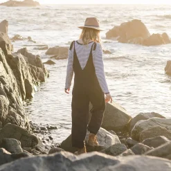 Dungarees & Pants|Women's Outlet>Passenger Lazy Day Dungarees Charcoal (Woven)