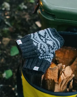 Gloves|Gloves>Passenger Lily Recycled Fleece Lined Fingerless Mittens Black