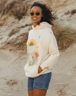 Hoodies & Sweatshirts|Women's Outlet>Passenger Live Wild Recycled Cotton Oversized Hoodie Birch