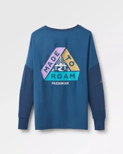 Tops & T-Shirts|Activewear>Passenger Lotus Recycled Active LS Top Dark Denim