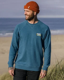 Hoodies & Sweatshirts|Men's Outlet>Passenger Love The Wild Sweatshirt Blue Steel Marl