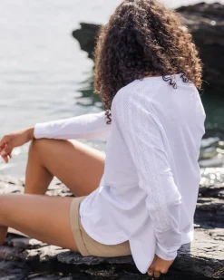 Tops & T-Shirts>Passenger Luna Oversized Recycled Cotton LS T-Shirt White
