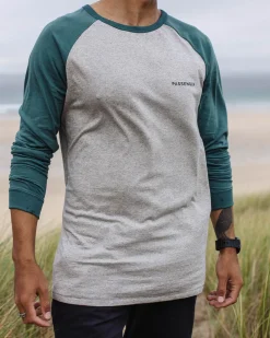 T-Shirts & Tank Tops|Best Sellers>Passenger Made To Roam Recycled LS T-Shirt Grey Marl