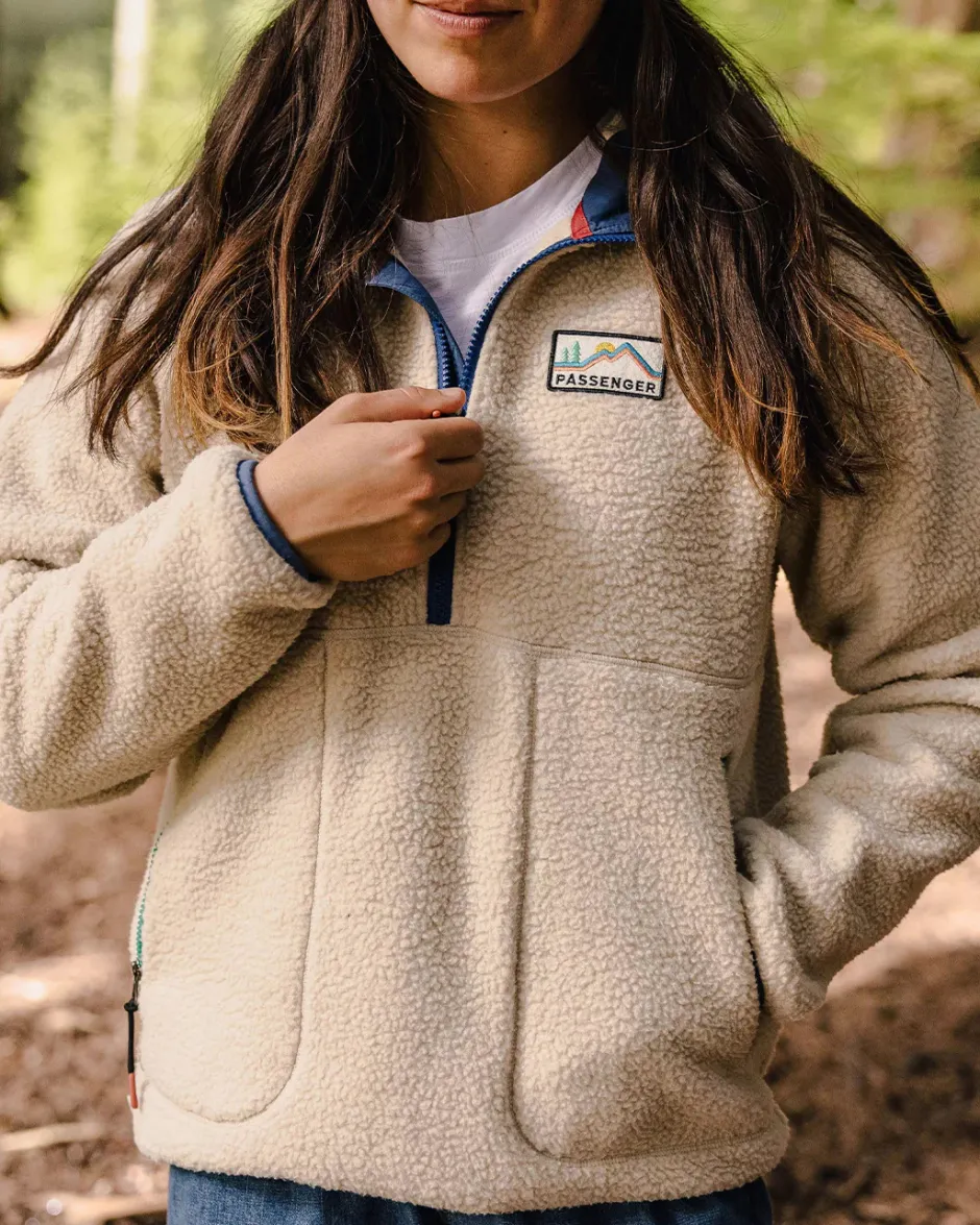 Fleece|Fleece>Passenger Maine 2.0 1/2 Zip Recycled Sherpa Fleece Oatmeal