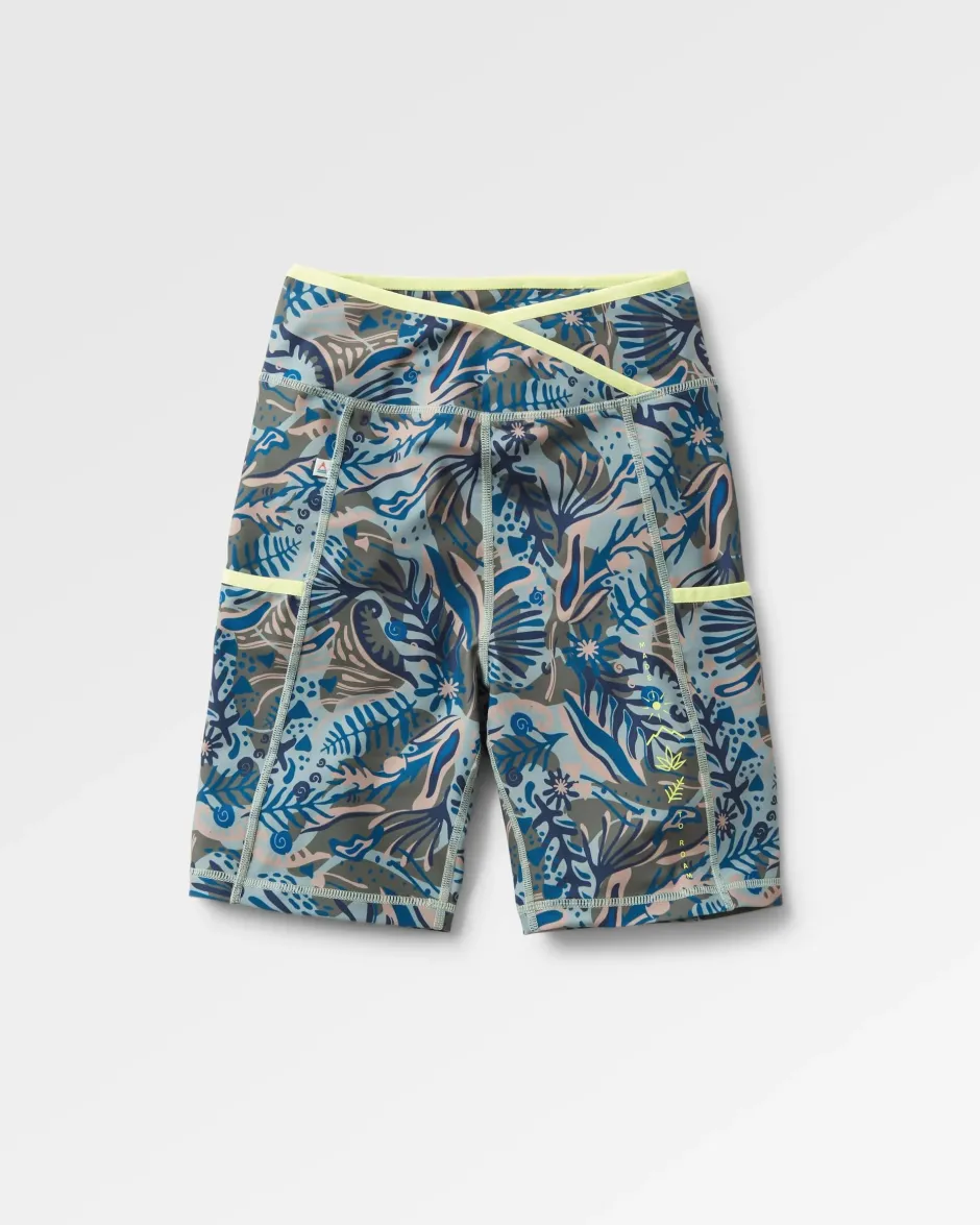 Shorts|Leggings>Passenger Mantra Recycled Active Short Abstract Seaweed Pistachio