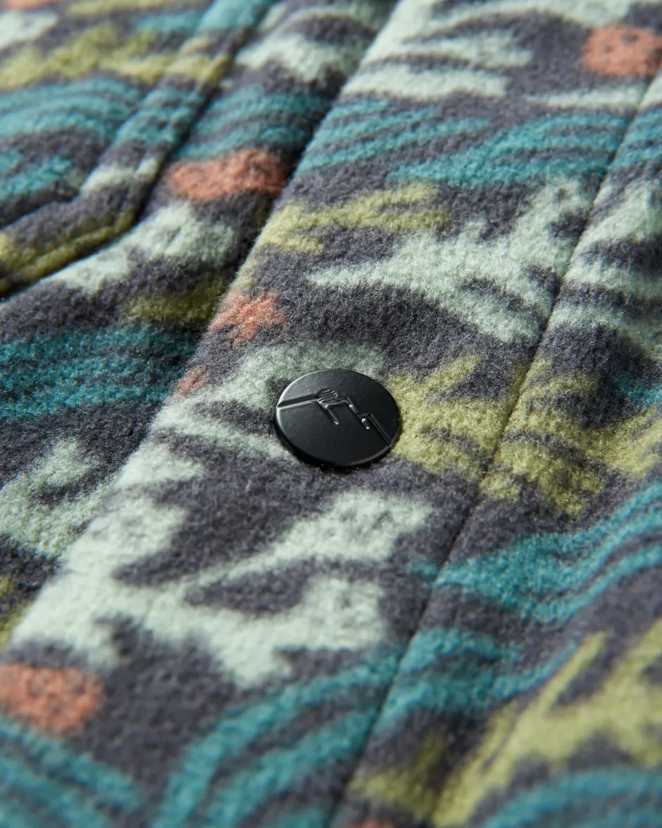 Fleece|Fleece>Floris van Bommel Maple Recycled Polar Fleece Shirt Ocean Current Black