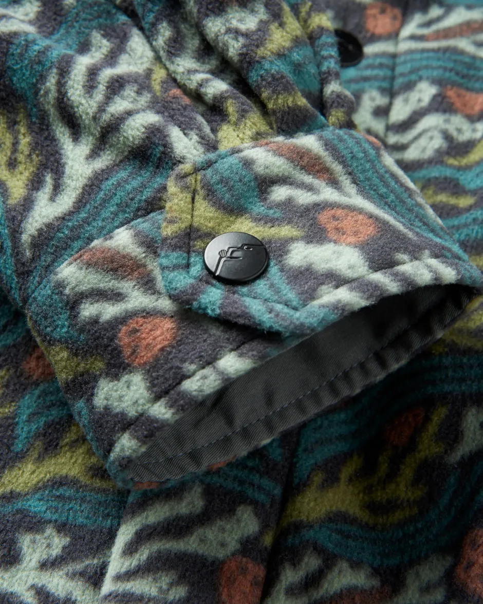 Fleece|Fleece>Floris van Bommel Maple Recycled Polar Fleece Shirt Ocean Current Black