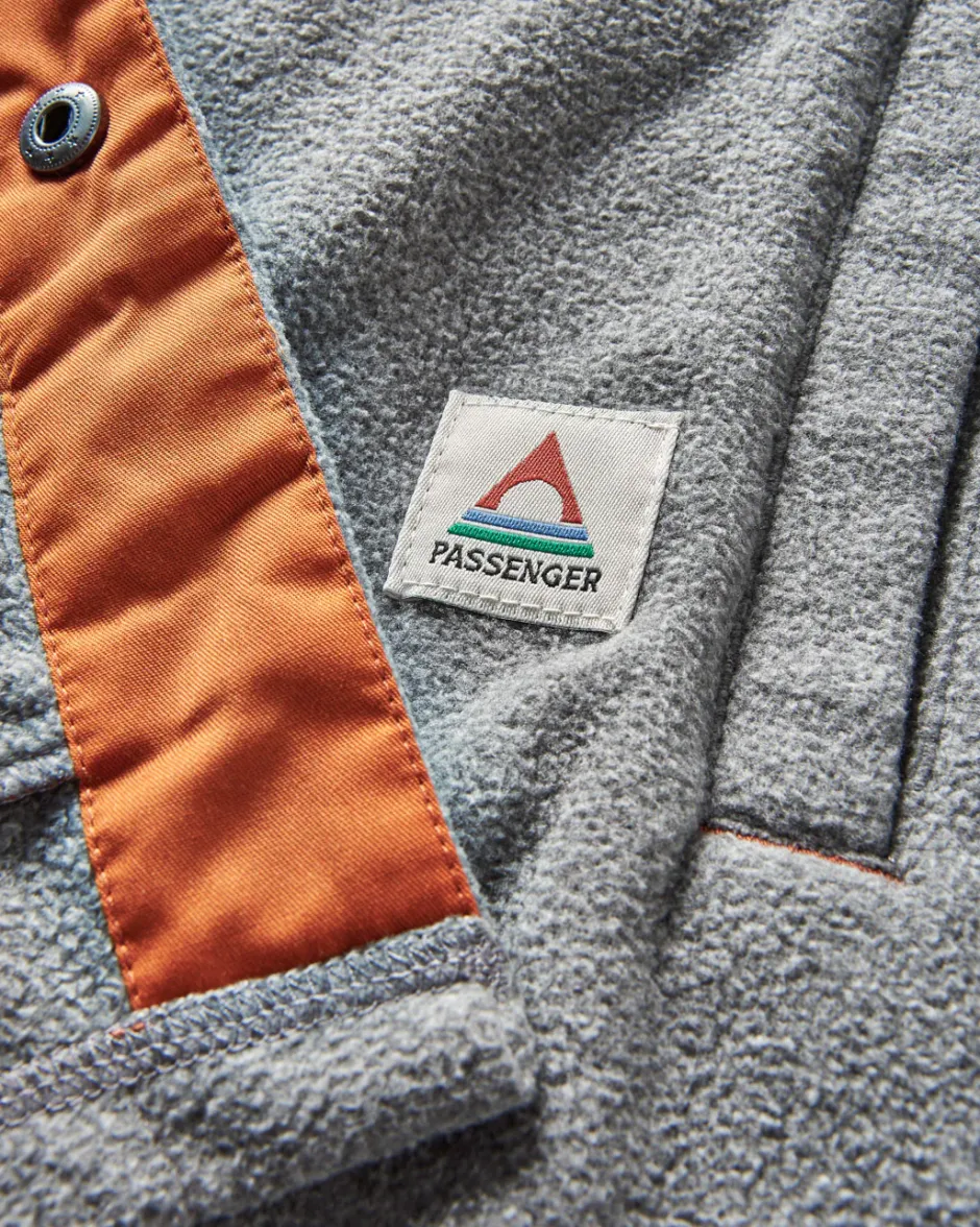 Shirts|Fleece>Passenger Maple Recycled Polar Fleece Shirt Grey Marl