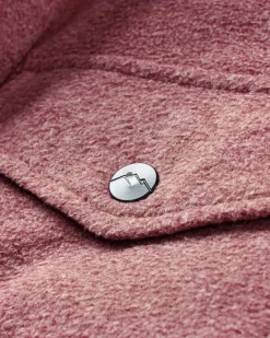 Shirts|Fleece>Passenger Maple Recycled Polar Fleece Shirt Wine Marl