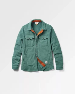 Shirts|Fleece>Passenger Maple Recycled Polar Fleece Shirt Mediterranean Marl