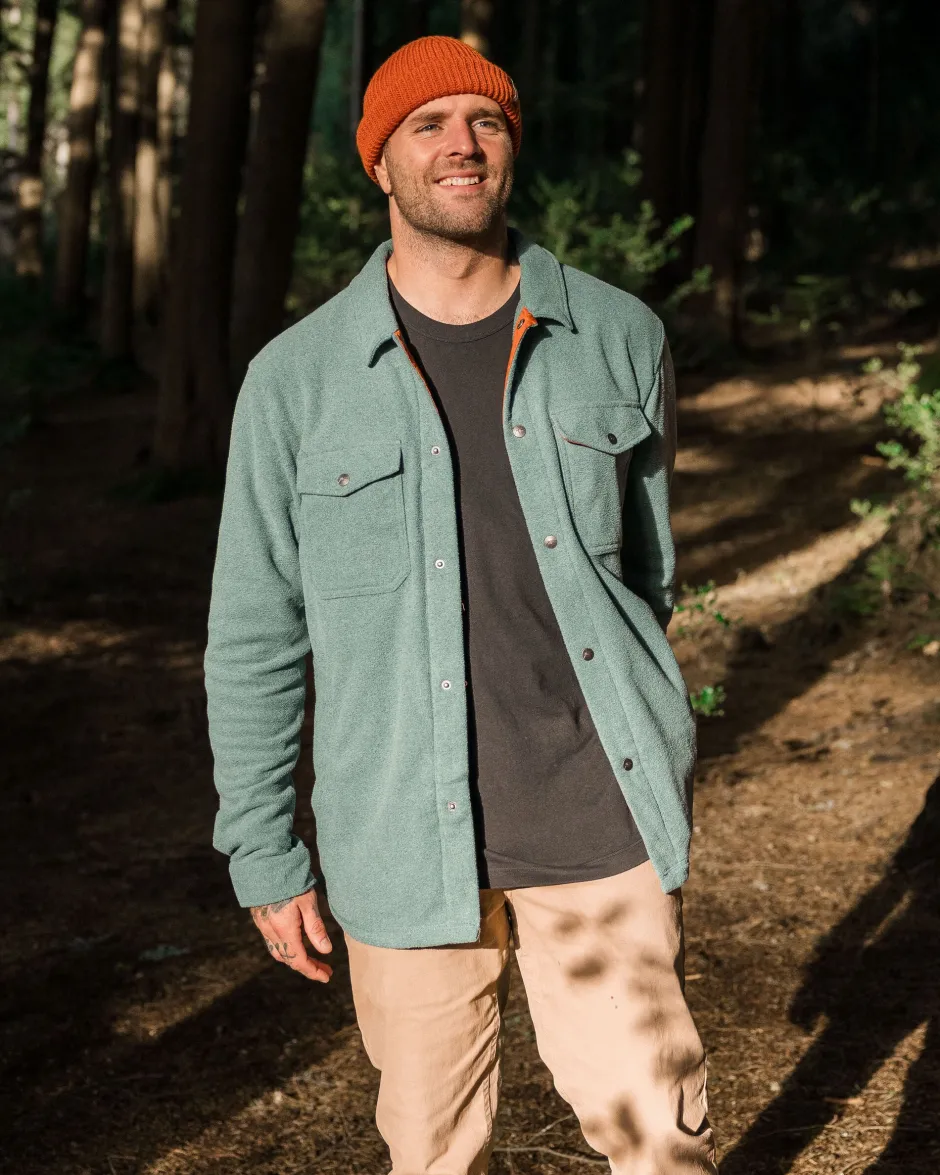 Shirts|Fleece>Passenger Maple Recycled Polar Fleece Shirt Mediterranean Marl