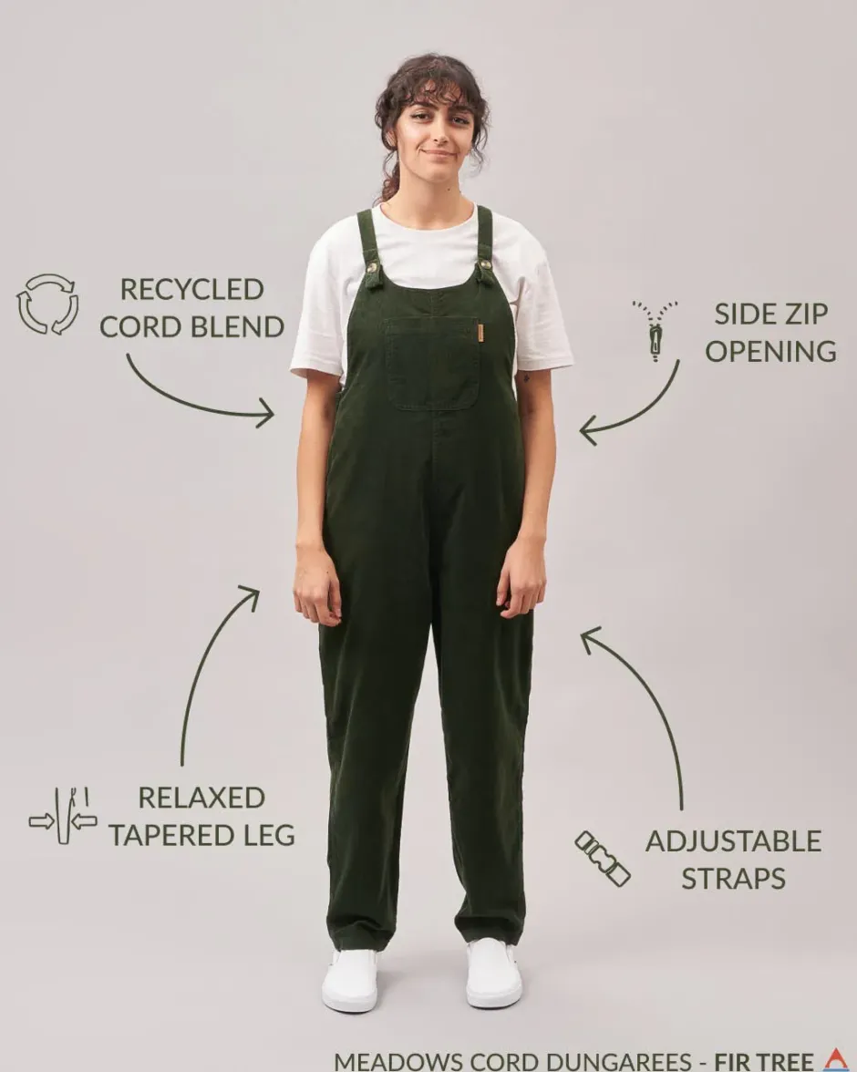 Dungarees & Pants|Women's Outlet>Passenger Meadows Cord Dungarees Fir Tree