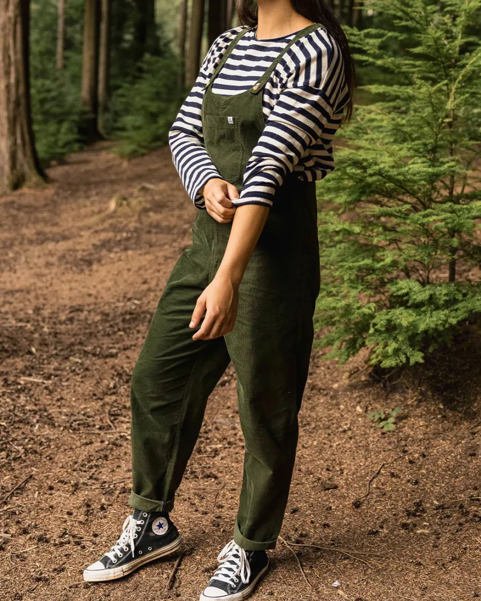 Dungarees & Pants|Winter Road Trip Essentials>Passenger Meadows Organic Cotton Cord Dungarees Fir Tree