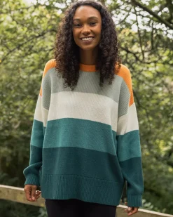 Knitwear>Passenger Moments Organic Oversized Knitted Jumper Multi Stripe