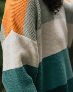 Knitwear>Passenger Moments Organic Oversized Knitted Jumper Multi Stripe