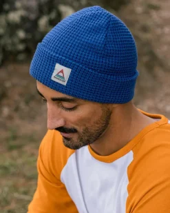 Accessories|Beanies>Passenger Moss Double Layer Recycled Waffle Beanie True Blue