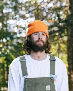 Accessories|Beanies>Passenger Moss Double Layer Recycled Waffle Beanie Mandarin