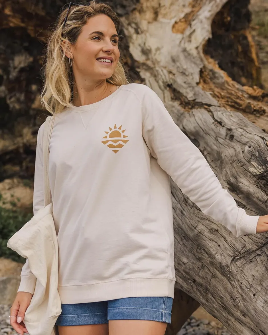Hoodies & Sweatshirts|Women's Outlet>Passenger Mystic Recycled Cotton Sweatshirt Birch