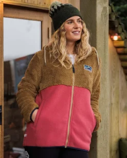 Fleece|Fleece>Passenger Nestling Recycled Sherpa Hooded Fleece Biscuit