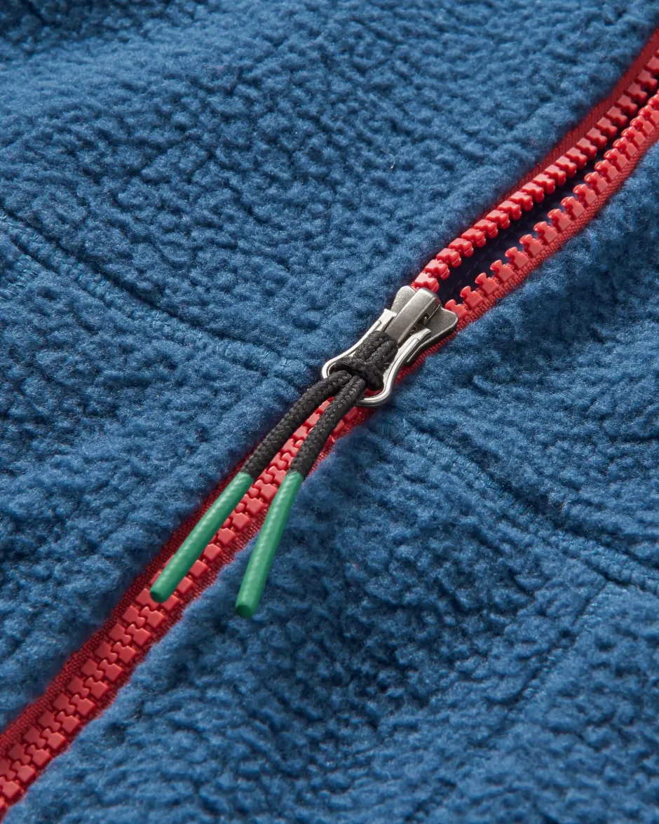 Fleece|Fleece>Passenger North Coast 2.0 Full Zip Recycled Sherpa Fleece Dark Denim