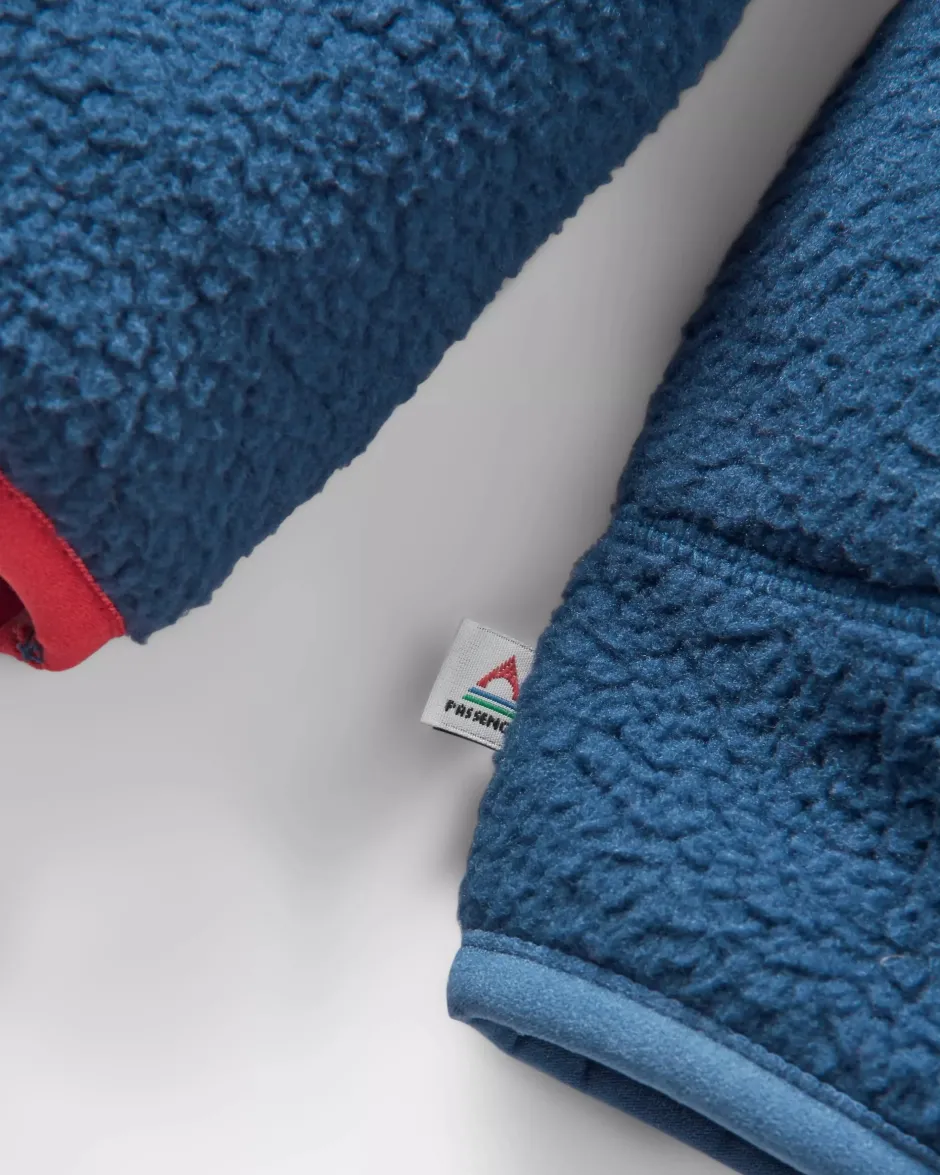 Fleece|Fleece>Passenger North Coast 2.0 Full Zip Recycled Sherpa Fleece Dark Denim
