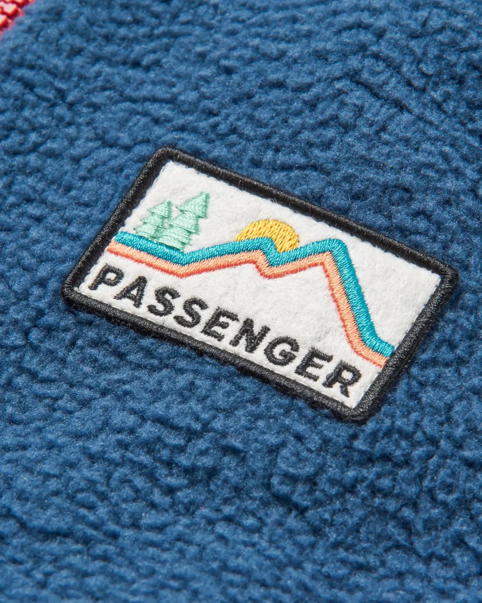 Fleece|Fleece>Passenger North Coast 2.0 Full Zip Recycled Sherpa Fleece Dark Denim