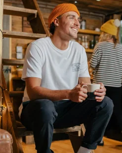 T-Shirts & Tank Tops|Men's Outlet>Passenger Nowhere Bound Recycled Cotton T-Shirt White