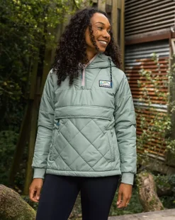 Insulated|Women's Outlet>Passenger Ocean Recycled Insulated 1/2 Zip Jacket Pistachio